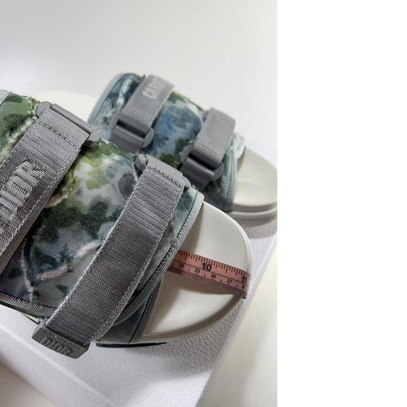 D Wander Shaded Camo Velcro Strappy Blue Slides Sandals E123 - Picture 12 of 12